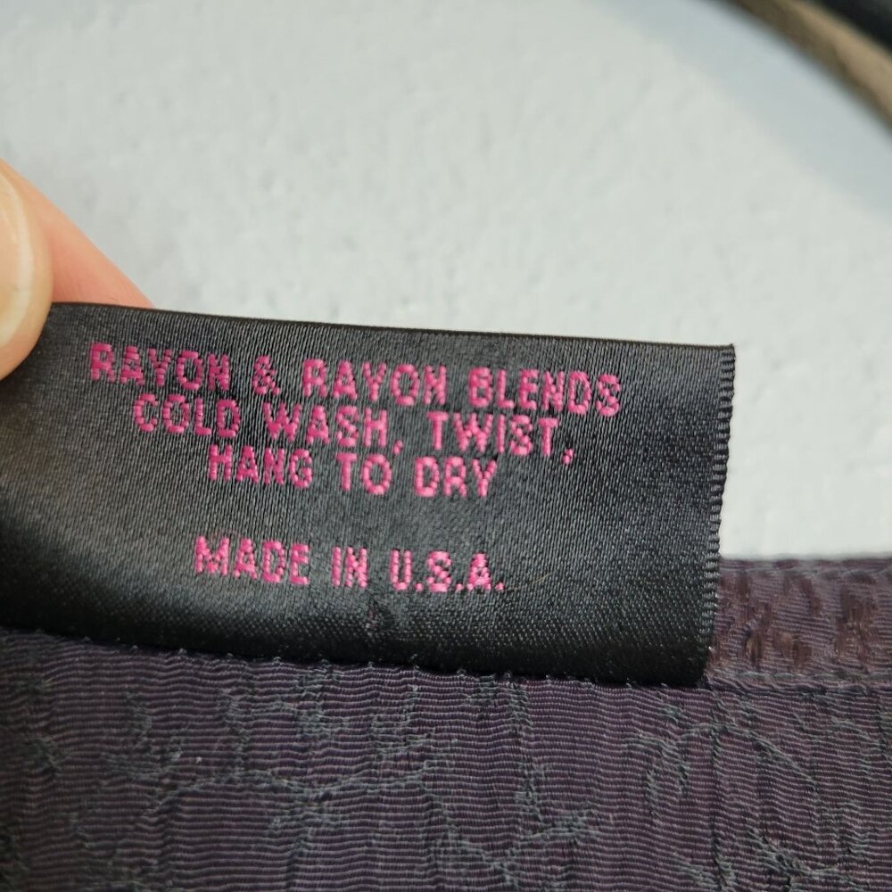 Y2K Whimsygoth Witchy  Fairy Grunge Goth Women's Black 3/4 Sleeve Tie V Neck Sty - Picture 5 of 7